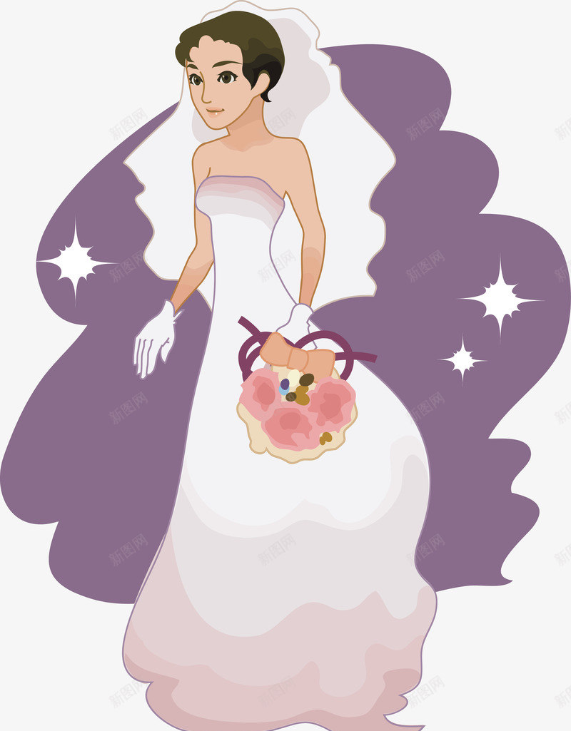 穿着婚纱的美丽新娘png免抠素材_88icon https://88icon.com 婚纱 捧花 新娘 祝福 穿 结婚 美丽