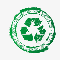 绿色环保图章矢量图素材