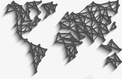 用点与线组成的世界地图素材