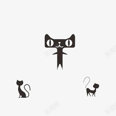 天猫小表情png免抠素材_88icon https://88icon.com 品牌吉祥物 天猫 天猫吉祥物 猫咪 纯黑