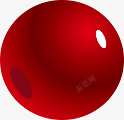 小清新红色圆球素材