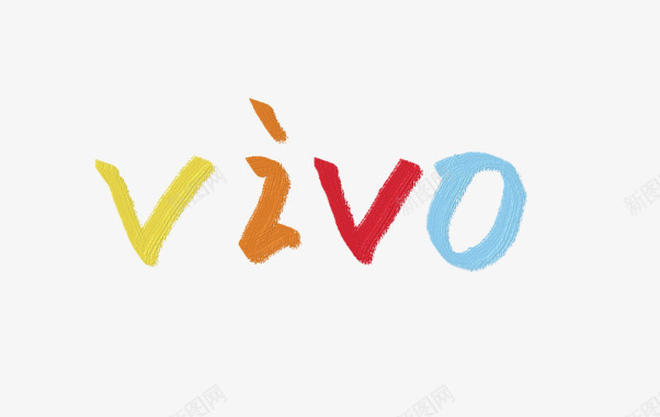 水彩颜料水彩颜料手绘vivo手机logo图标图标