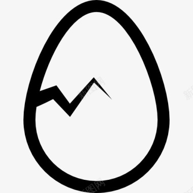 农家鸡蛋用一个鸡蛋裂纹图标图标