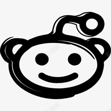 吉祥底纹素材Reddit的吉祥物标志变素描图标图标