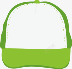 货车司机帽绿白色风格司机帽高清图片