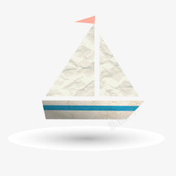 折纸帆船矢量图素材