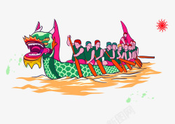 划龙舟图案素材