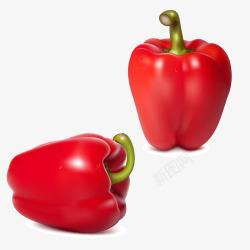 红色柿子椒素材