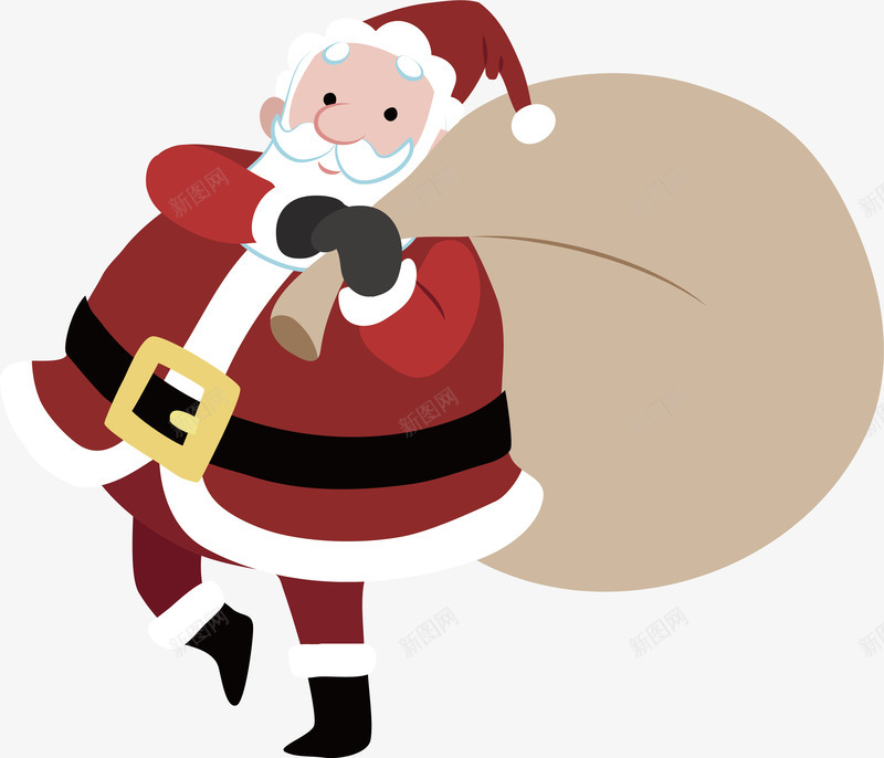 准备圣诞礼物的圣诞老人矢量图ai免抠素材_88icon https://88icon.com 准备礼物 圣诞礼物 圣诞老人 圣诞节 矢量png 送礼物 矢量图