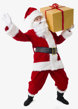 圣诞老人广告圣诞老人送快递高清图片