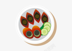 皮蛋饭盒矢量图素材