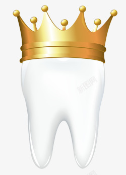 戴皇冠的牙齿素材