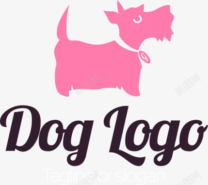 应用程序商店的标志宠物之家小狗标志矢量图图标图标