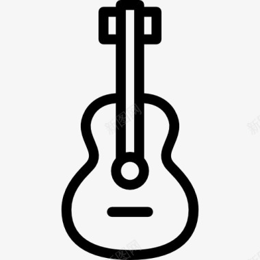 潮流吉他矢量素材西班牙吉他图标图标