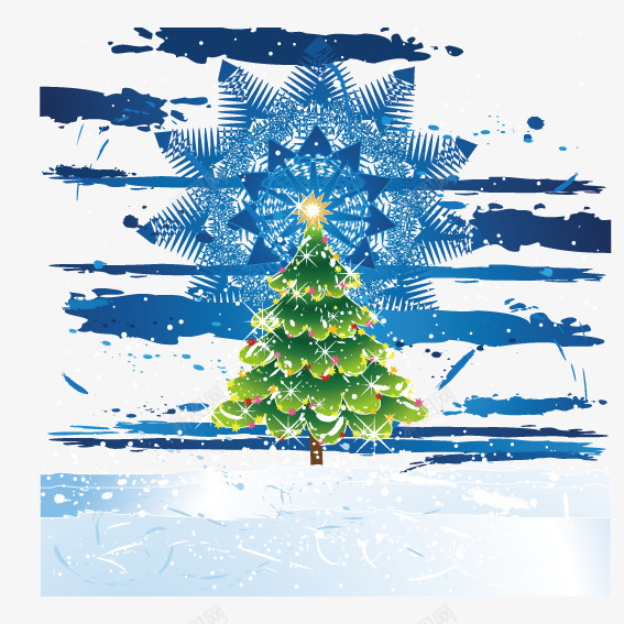 雪下的圣诞树png免抠素材_88icon https://88icon.com 圣诞树 圣诞节 雪景 雪花