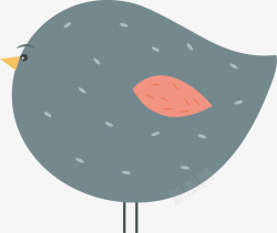 卡通可爱胖胖的小鸟矢量图素材