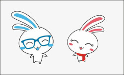 卡通兔子图案素材
