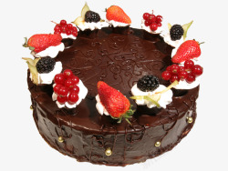 巧克力水果生日蛋糕素材