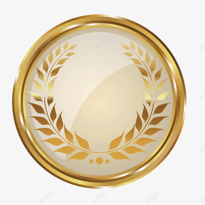 荣誉资质金色圆形奖牌png免抠素材_88icon https://88icon.com 圆形 奖牌 荣誉 荣誉资质 资质 金色