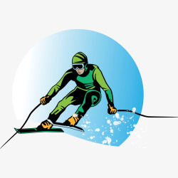 滑雪的人高山滑雪素材