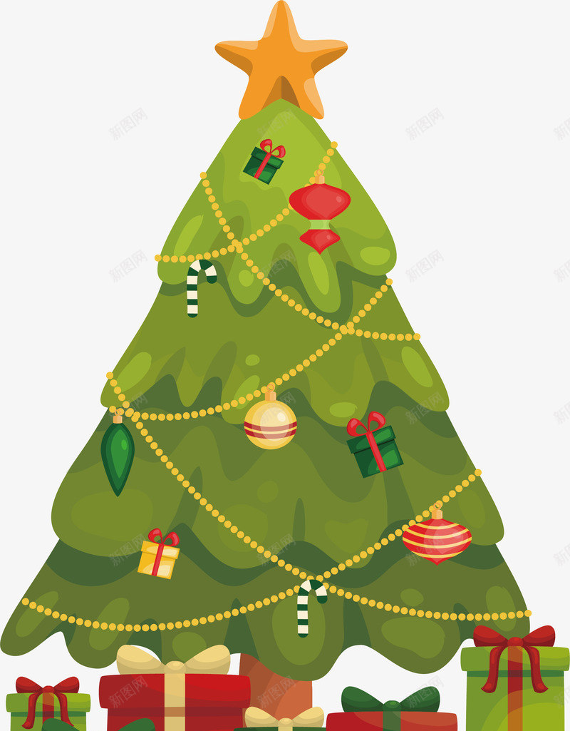 圣诞节堆满礼物的圣诞树矢量图ai免抠素材_88icon https://88icon.com 圣诞快乐 圣诞树 圣诞礼物 圣诞节 矢量png 礼物堆 矢量图