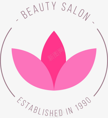 粉色莲花logo图标图标