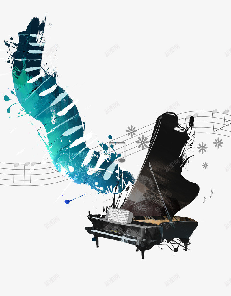钢琴教室psd免抠素材_88icon https://88icon.com 三角钢琴 五线谱 模板 琴谱 钢琴 键盘 音乐教室 音符