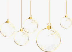 圣诞节金色吊环装饰素材