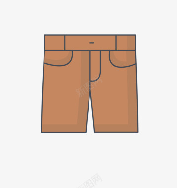 短裤可爱服饰图标图标