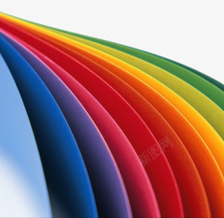多彩扁平几何主彩虹纸张高清图片