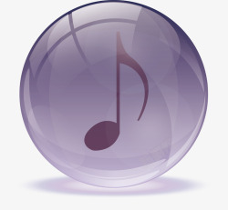紫色水晶音符素材