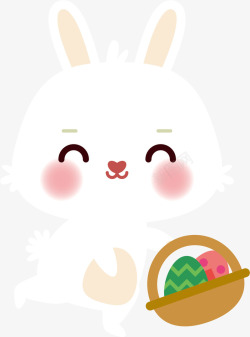 兔子腮红表情包矢量图素材
