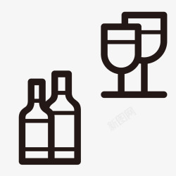 凉爽的啤酒与杯子图标高清图片