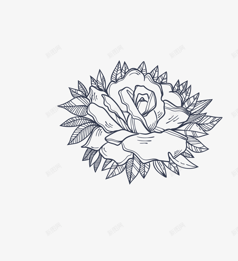 简单大方的黑色花朵png免抠素材_88icon https://88icon.com T恤印花 卡通 叶子 图腾 大方 民族风 线框 花朵