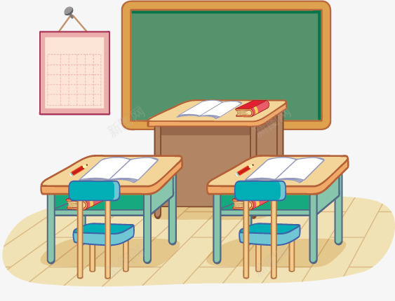 我们的教室矢量图ai免抠素材_88icon https://88icon.com 书桌 我们 教室 黑板 矢量图