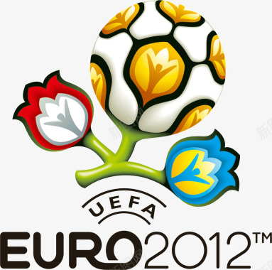 欧洲杯创意足球LOGO图标图标