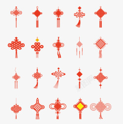 中国风红色吉祥结矢量图素材