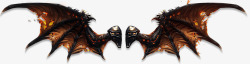 黑蝙蝠翅膀素材