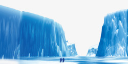 蓝色雪地冰山高清图片
