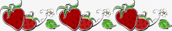 红色手绘水彩草莓水果果实素材