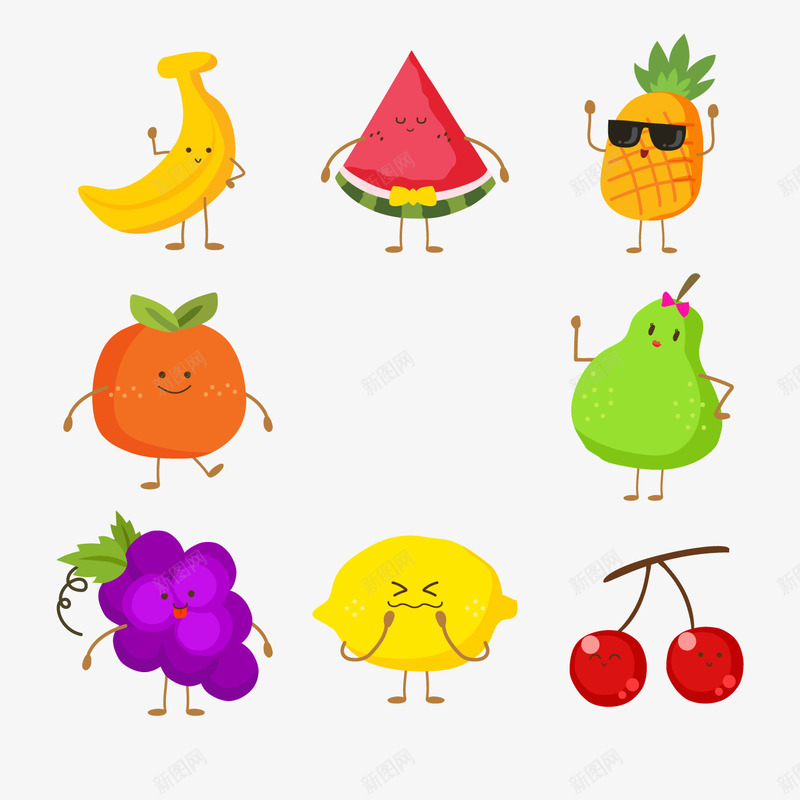 卡通简笔画水果矢量图ai免抠素材_88icon https://88icon.com 300像素图 AI图免抠 大图免抠 手绘 樱桃 水果 简笔画 西瓜 高清免抠 矢量图
