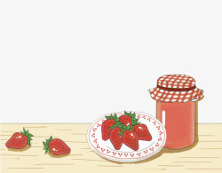 一盘草莓素材
