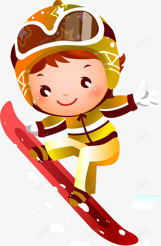 滑雪的小孩png免抠素材_88icon https://88icon.com 体育活动 儿童 卡通 学生 小人 小孩 小朋友 插画 滑雪 运动