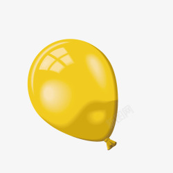黄色立体气球素材