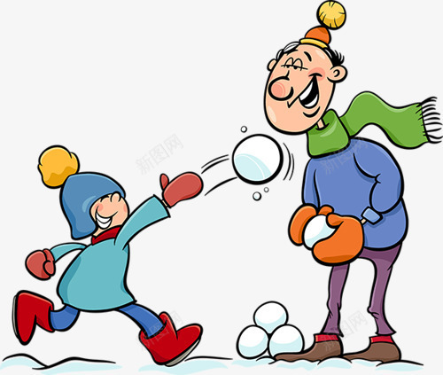 手绘儿童扔雪球png免抠素材_88icon https://88icon.com 儿童 手绘 打雪仗 扔雪球