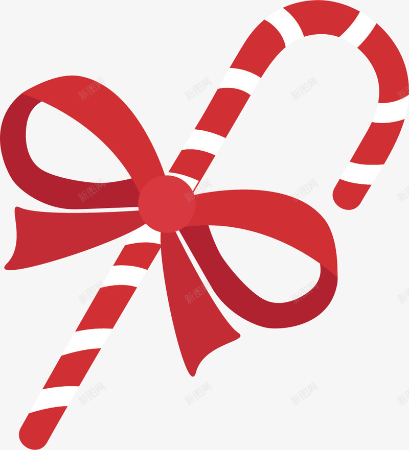 红色圣诞拐杖png免抠素材_88icon https://88icon.com 创意 卡通手绘 圣诞拐杖 水彩 红色 红色蝴蝶结 节日
