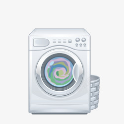家居用品洗衣机矢量图素材