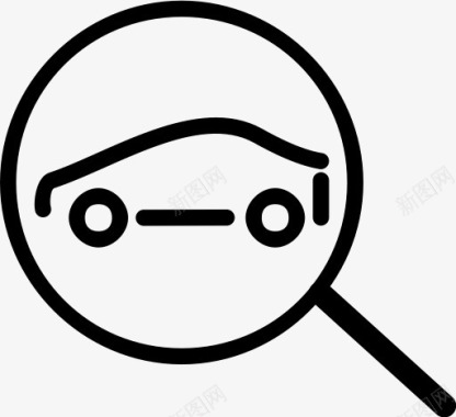 汽车用品汽车放大镜搜索车辆se图标图标