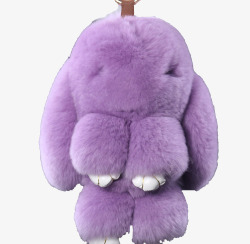 紫色垂耳兔公仔素材