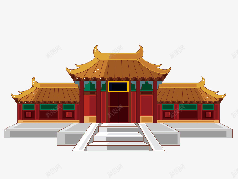 中国风建筑大门建筑png免抠素材_88icon https://88icon.com 中国风 大门 建筑